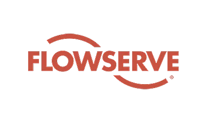 Flowserve logo featured by Relevant Solutions, known for engineered flow control solutions including pumps, valves, and seals for critical industrial operations.