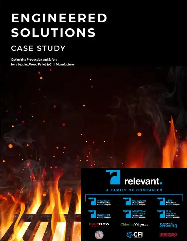 Wood Pellet case study by Relevant Solutions, highlighting the implementation of engineered systems and automation solutions to improve production efficiency, safety, and material handling in a biomass pellet facility.