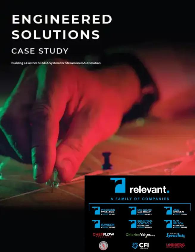 Case study image showcasing Relevant Solutions' expertise in building a custom SCADA system for streamlined automation, addressing challenges in standardization and centralized monitoring for high-power transmission equipment.