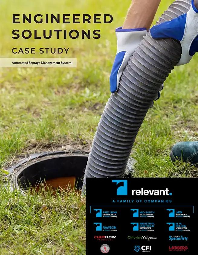 Septage case study by Relevant Solutions, detailing a custom-engineered solution for monitoring, managing, and optimizing septage receiving and treatment processes in municipal or industrial wastewater systems.