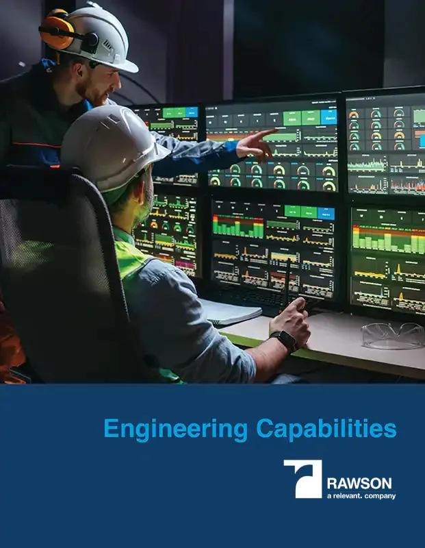Rawson Engineering Capabilities Brochure by Relevant Solutions, showcasing specialized engineering services including system design, integration, and technical support for automation, instrumentation, and process control applications.