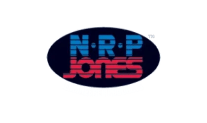 NRP Jones logo representing hydraulic hose and coupling solutions, available from Relevant Solutions for demanding fluid power and industrial hose applications.