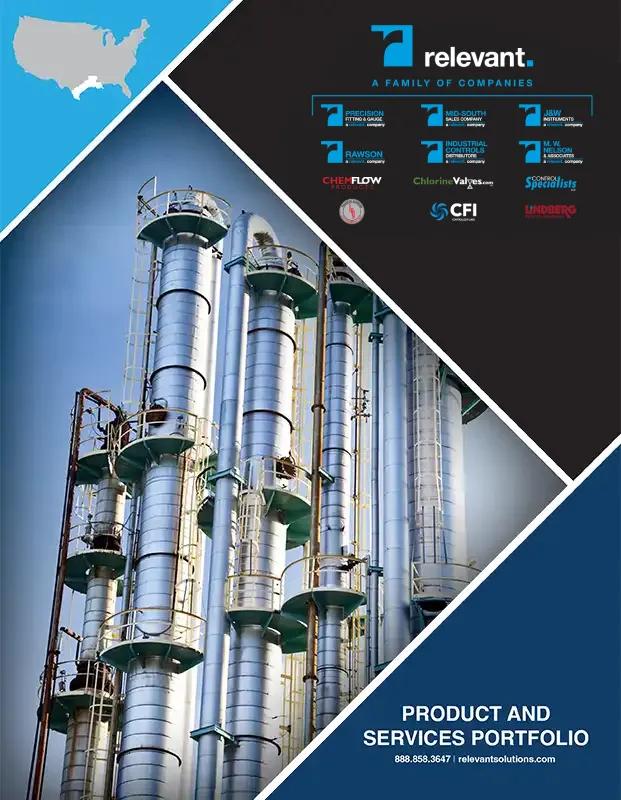 Relevant Solutions product portfolio for the Gulf Coast region, highlighting specialized solutions in automation, instrumentation, valves, and rotating equipment tailored to meet the demands of coastal industrial operations.