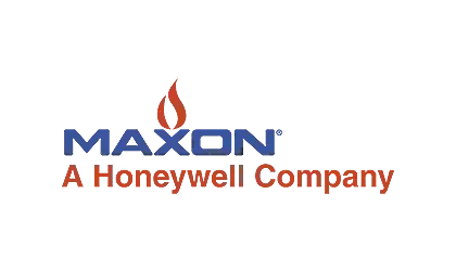 Maxon logo, a Honeywell company featured by Relevant Solutions, known for industrial burners and combustion systems that drive energy efficiency and performance.