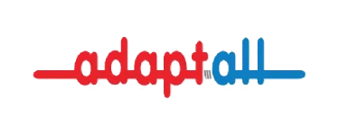 Adapt-All logo representing a manufacturer of metric and imperial hydraulic fittings and adapters, offered by Relevant Solutions for fluid power applications.