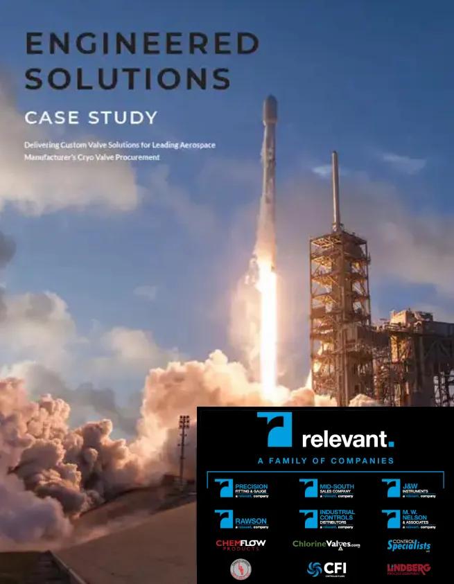 Case study image showcasing Relevant Solutions custom valve solutions for a leading aerospace manufacturer, emphasizing cryo valve procurement and tailored engineering expertise.
