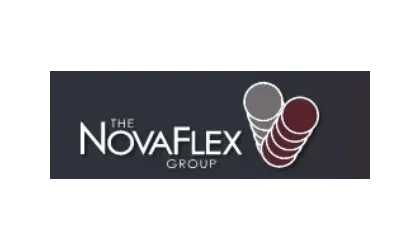 Novaflex logo representing industrial hose, ducting, and connector products, available from Relevant Solutions for fluid, air, and material handling solutions.